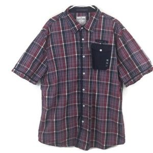 Parish Nation Red Blue Plaid Y2K Vintag Hip Hop